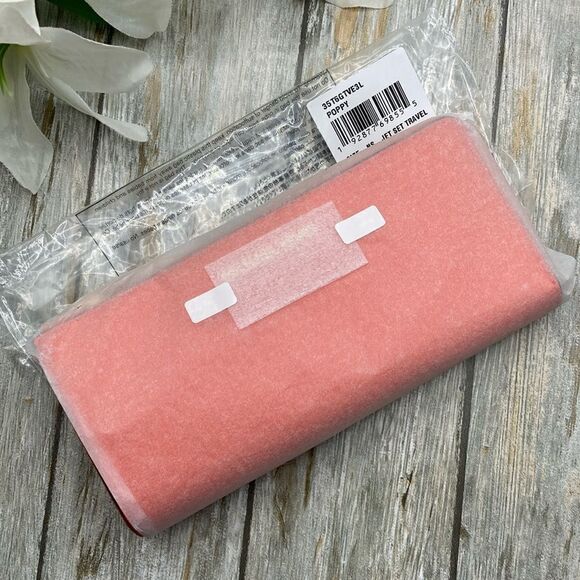 Michael Kors Jet Set Travel Large Saffiano Leather Quarter-Zip Wallet Bag Purse - Picture 10 of 10